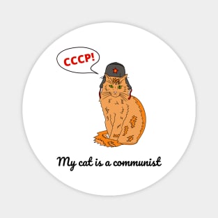 My cat is a communist - a funny Russian cat Magnet